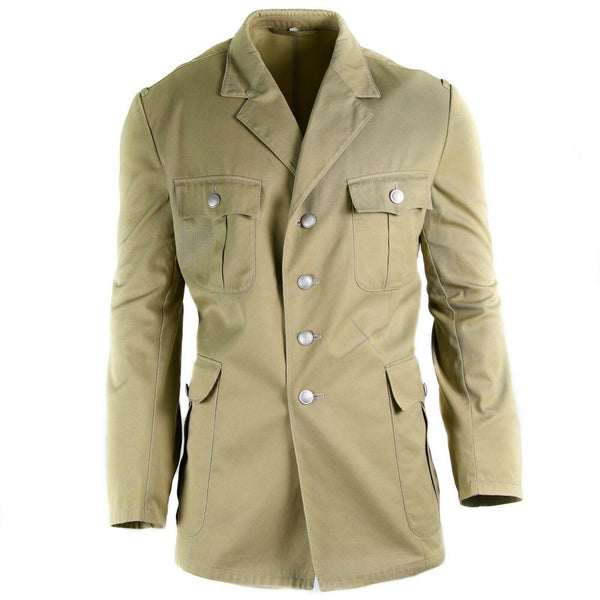 Véritable veste de l'armée allemande, uniforme formel du désert tropical, kaki militaire