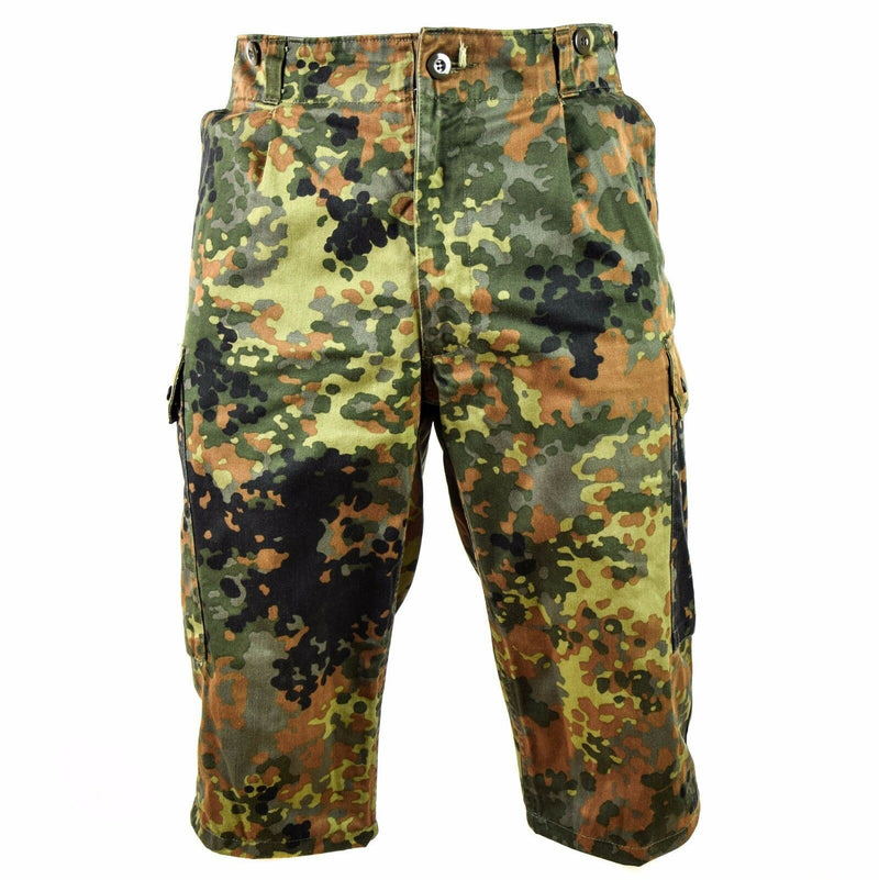 Short de combat original de l'armée allemande, camouflage flecktarn bermuda