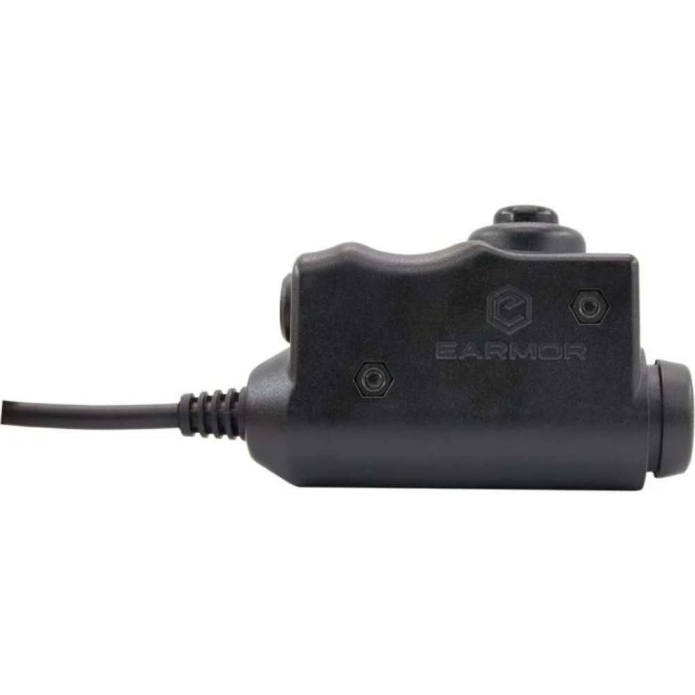 Earmor M51-MID Adaptateur PTT Casque radio Midland Équipement tactique filaire Noir