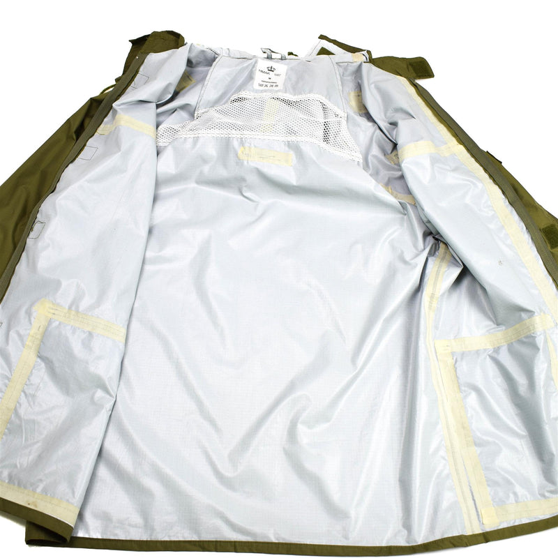 Veste imperméable à capuche de l'armée danoise authentique pour temps humide Danemark