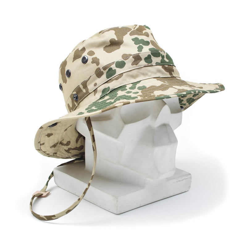 Chapeau de camping original de l'armée allemande avec camouflage tropical boonie, casquette d'extérieur pour la chasse et le camping, NEUF