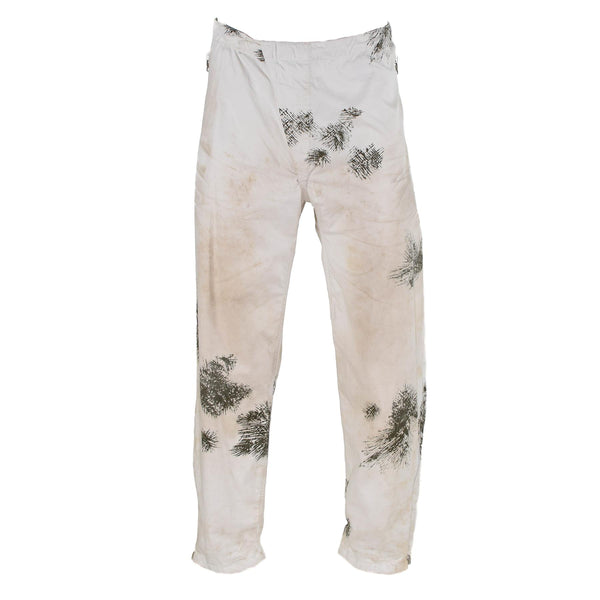 Pantalon de camouflage de neige militaire allemand d'origine pantalon de couche extérieure d'uniforme d'hiver