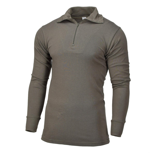 Chemises en jersey de style militaire de marque Blochl, sous-vêtements thermiques à col montant NEUF