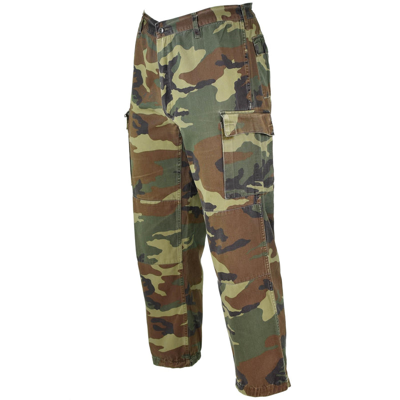 Pantalon de combat de l'armée italienne authentique en coton de l'OTAN Pantalon de terrain camouflage woodland