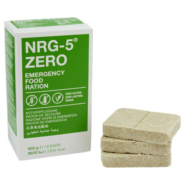 Pack de nourriture de survie de l'armée de ration d'urgence MRE prepper Military NRG-5 Zero 500 g