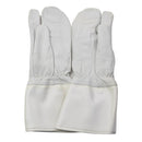 Mitaines militaires doublées originales de la Bundeswehr, conception à 3 doigts, blanc pour temps froid