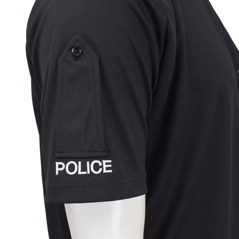 T-shirt fonctionnel authentique de la police britannique, vêtement de sport respirant, chemise noire NEUF