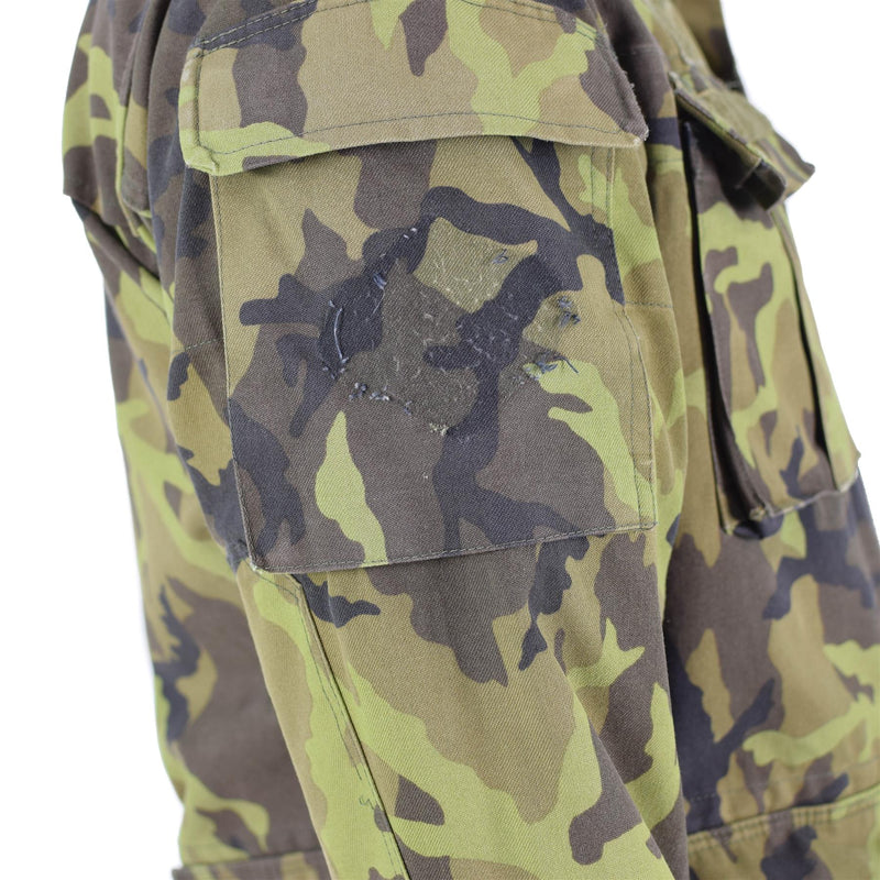 Veste de campagne originale des troupes de l'armée tchèque, parka à motif camouflage à feuilles, surplus militaire