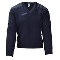 Original pull bleu militaire néerlandais pull en laine bodywarmer manches longues NOUVEAU