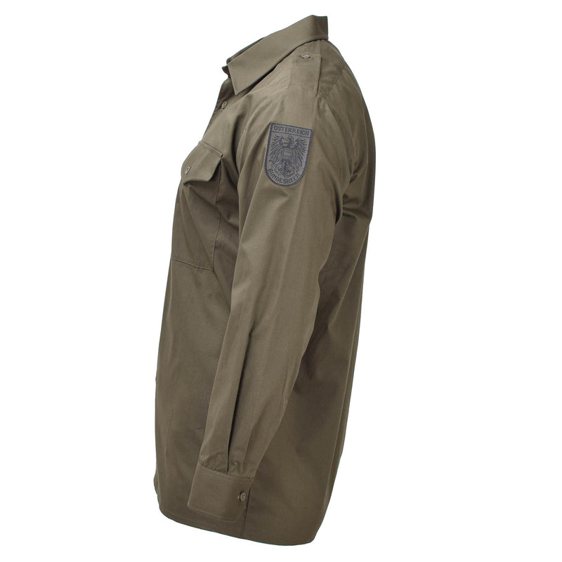 Chemises olive originales des forces armées autrichiennes, service classique sur le terrain, NEUF