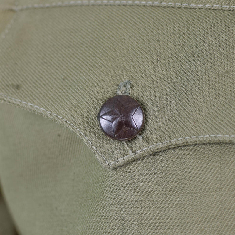 Veste chemise kaki olive originale de l'armée bulgare, veste militaire de combat à manches longues