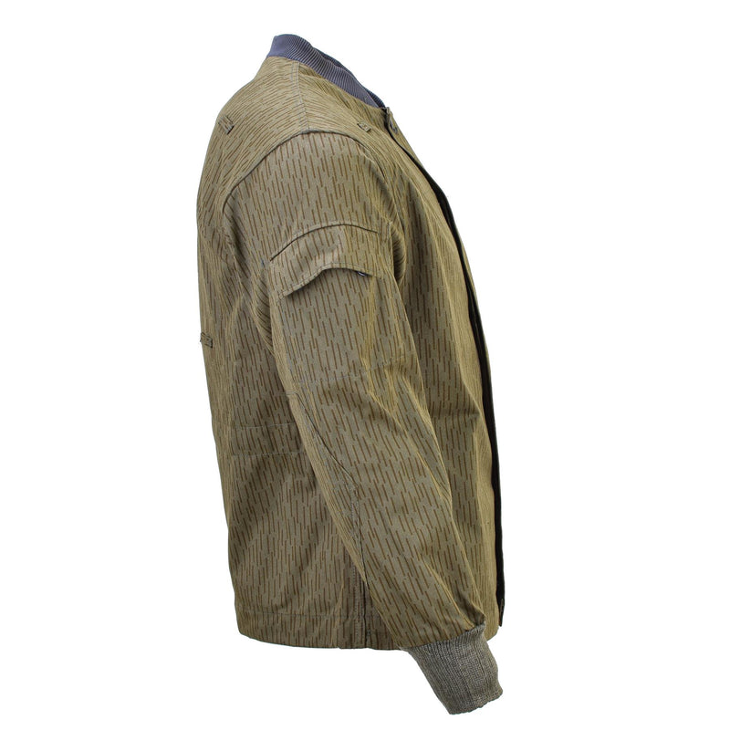 Veste de camouflage militaire allemande NVA strichtarn originale uniforme de combat vintage
