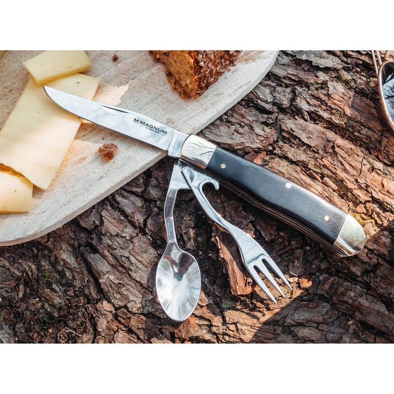 Couverts de poche BOKER Bon Appetite couteau cuillère fourchette 440A acier manche bois