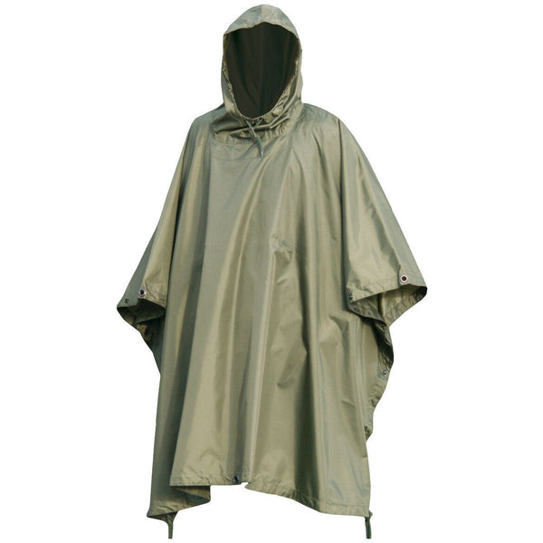 Poncho imperméable de style militaire RipStop de marque OD vert olive