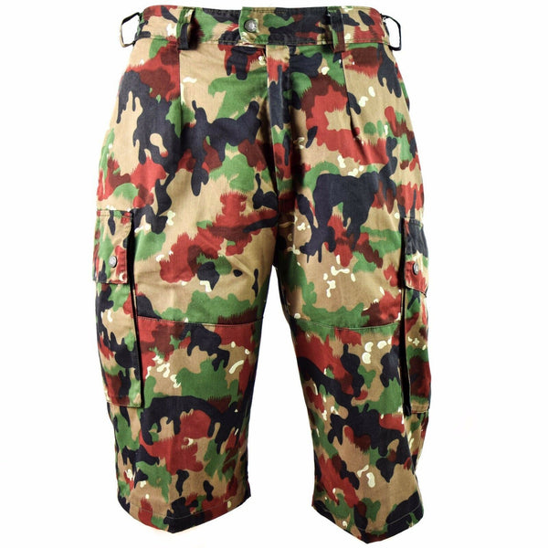 Short de combat original de l'armée suisse M83 Alpenflage TAZ 83 Short cargo camouflage