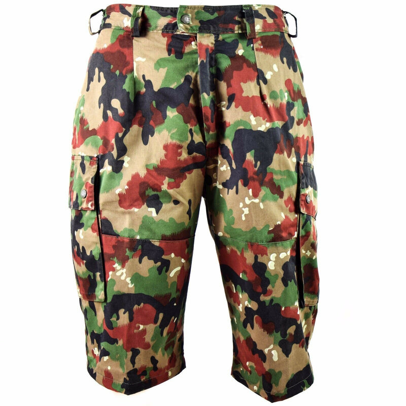 Short de combat original de l'armée suisse M83 Alpenflage TAZ 83 Short cargo camouflage