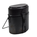Kit de mess original de l'armée suisse, 3 pièces, ensemble de cuisine de camping en aluminium noir