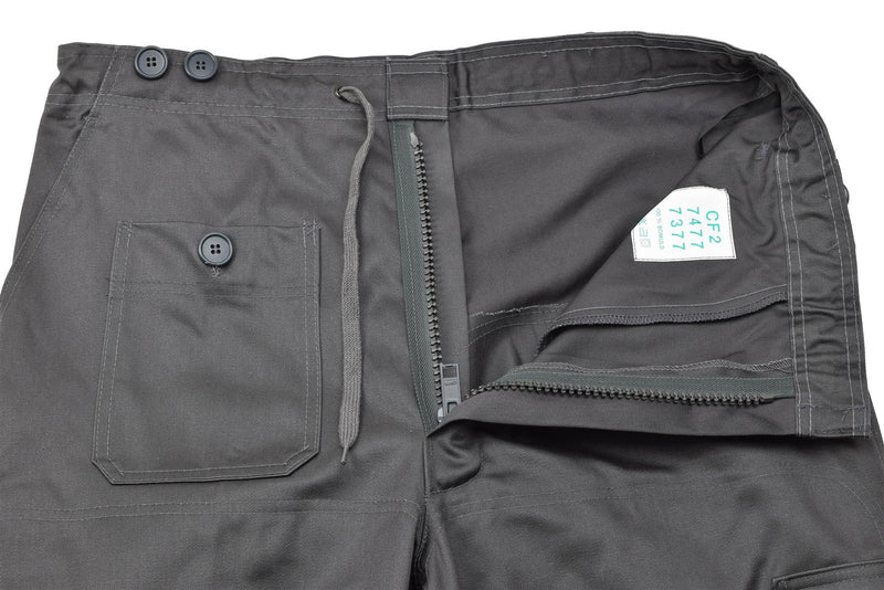 Pantalon de travail gris authentique de l'armée danoise M71, taille réglable, pantalon vintage NEUF