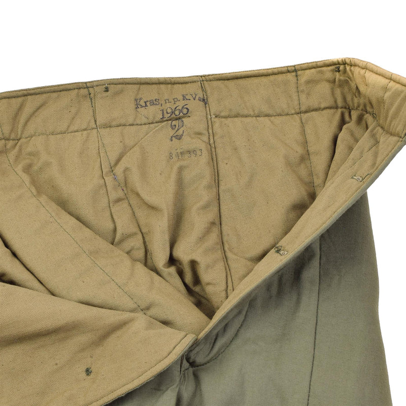 Pantalon de doublure authentique de l'armée tchèque M60 Pantalon thermique de doublure surplus militaire NEUF