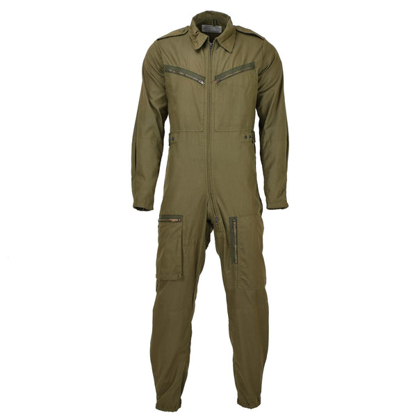 Combinaison de l'armée autrichienne originale verte Nomex résistante au feu