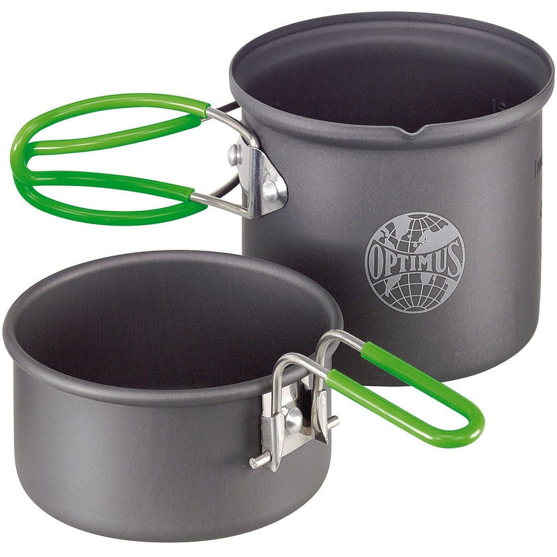 Ensemble de cuisine Optimus Terra Solo 0,6 L avec système de tasses et casseroles pour camping et cuisine extérieure