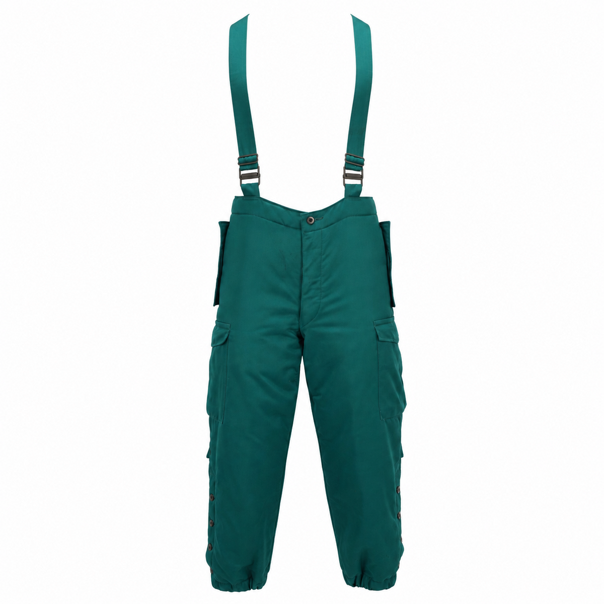 Pantalon à bretelles thermique militaire autrichien d'origine, isolé par temps froid, vert