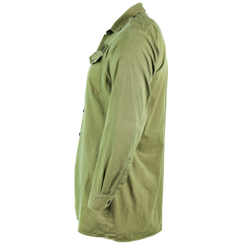 Chemise de l'armée britannique originale OD Green Military service manches longues BDU