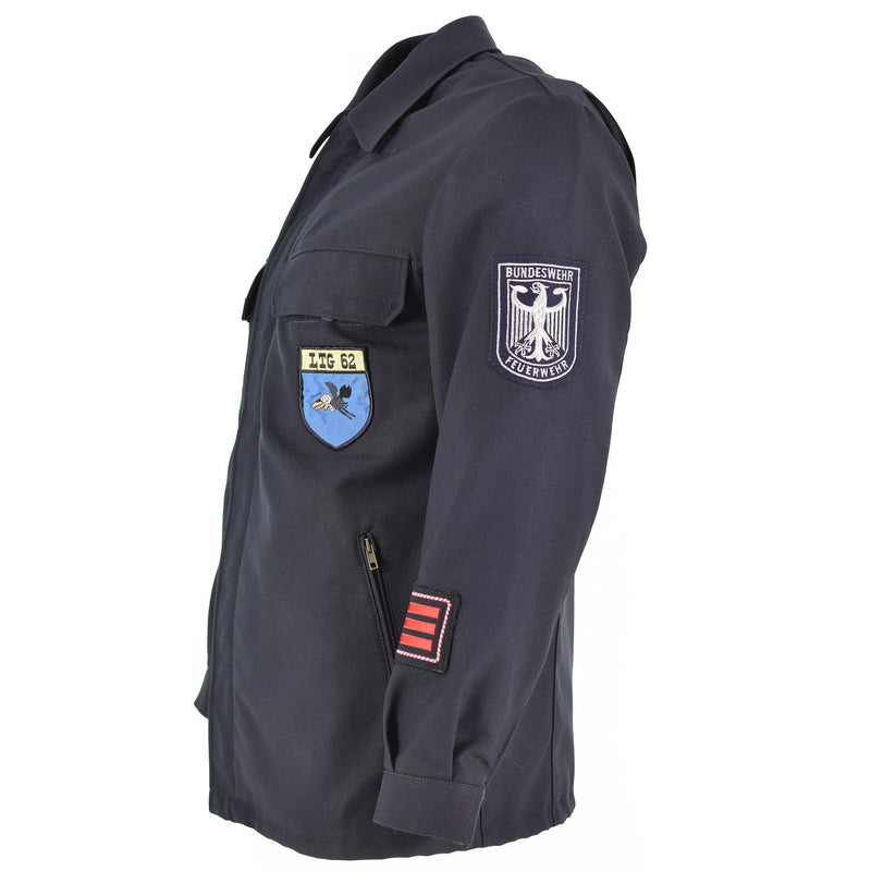 Veste d'uniforme bleu foncé originale de l'armée est-allemande NVA, surplus militaire
