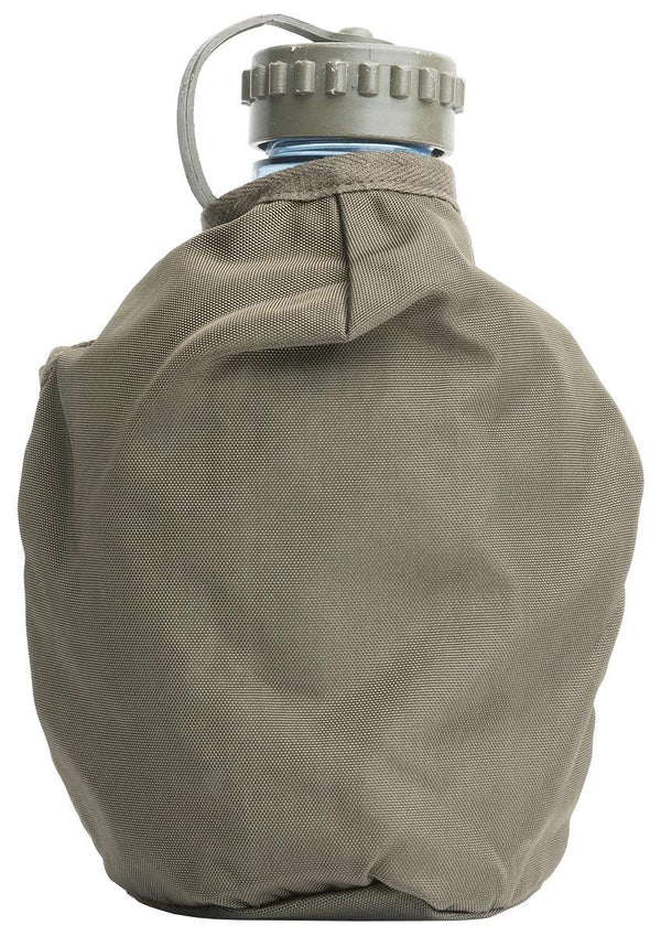Bouteille d'eau en plastique authentique de l'armée autrichienne pour cantine des troupes de campagne, pochette OD