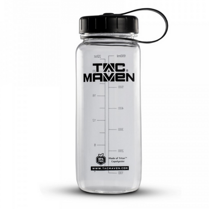 TAC MAVEN Norman Tritan Bouteille d'eau 650 ml sans BPA pour l'extérieur Transparent