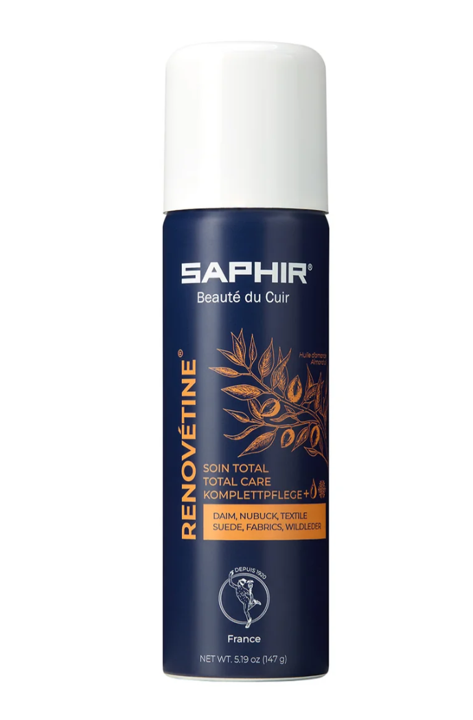 Saphir Renovétine Spray Rénovateur Daim & Nubuck 200 ml Châtain Foncé