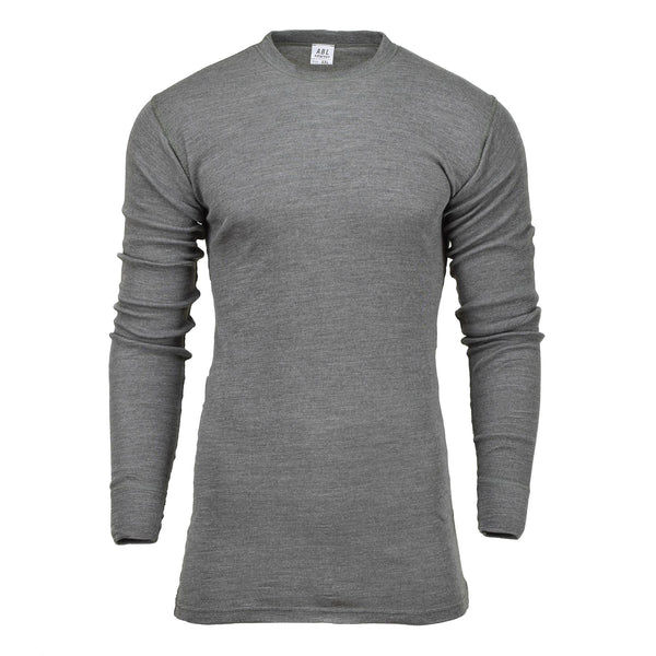 Authentique maillot de corps militaire belge en jersey thermique gris résistant aux flammes NEUF