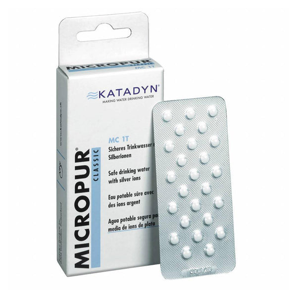 Pastilles de conservation de l'eau potable Katadyn Micropur Classic MC 1T, pack de 4x25