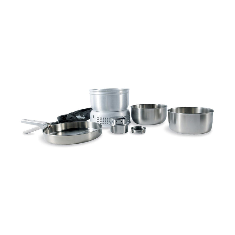 Ensemble de réchaud de camping Tatonka avec brûleur en acier inoxydable et casserole compacte pour l'extérieur
