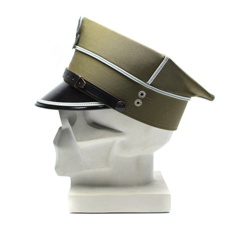 Véritable chapeau à visière militaire polonais d'officier de l'armée polonaise avec cocarde d'aigle à visière NEUF