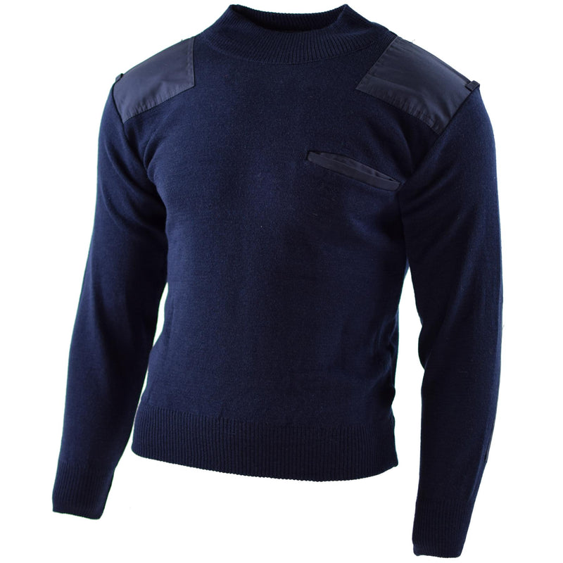 Véritable pull de l'armée néerlandaise Pull bleu Pull militaire Pull col rond Officier