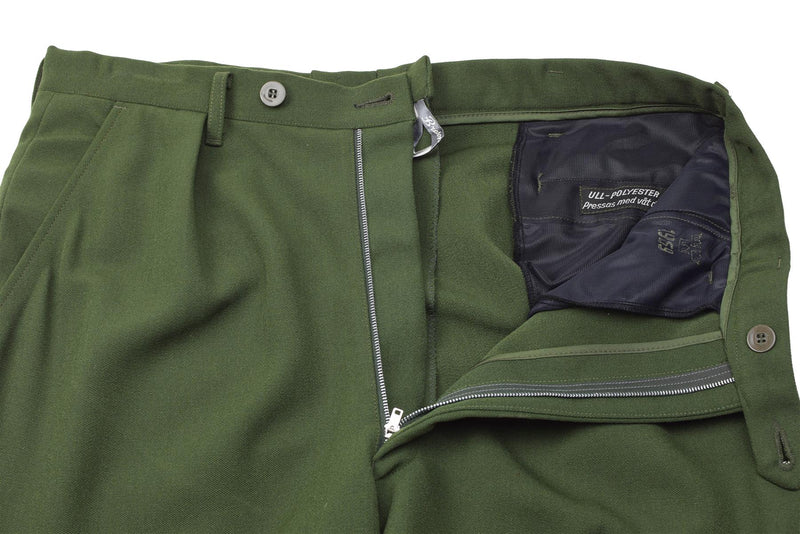 Pantalon militaire suédois d'origine, pantalon vert à plis sur le devant, pantalon à étriers NEUF