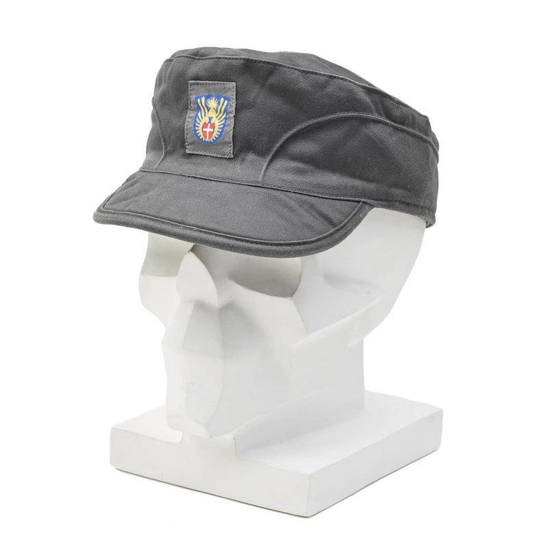 Casquette militaire danoise originale grise avec cache-oreilles pliables et légères, vintage, NEUF