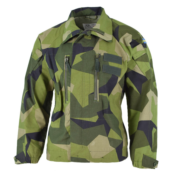 Veste de combat de campagne originale de l'armée suédoise M90 ​​avec camouflage éclaté NEUF