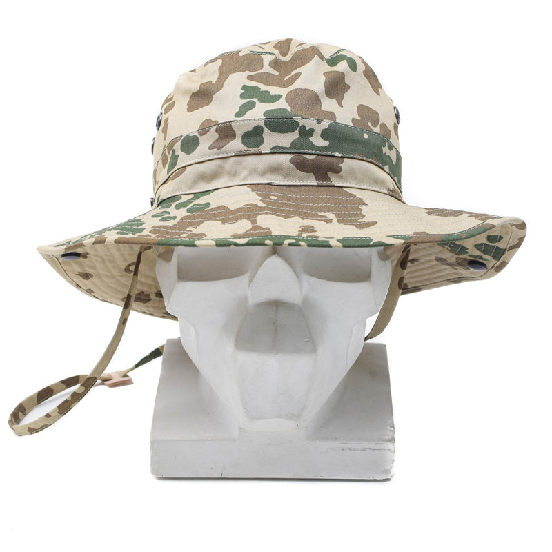 Chapeau de camping original de l'armée allemande avec camouflage tropical boonie, casquette d'extérieur pour la chasse et le camping, NEUF