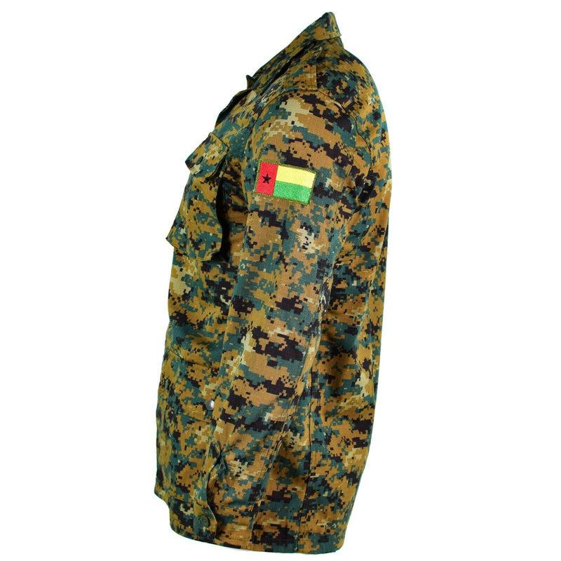 Véritable veste militaire de l'armée de Guinée-Bissau RipStop Digital Savana Camo NEUF