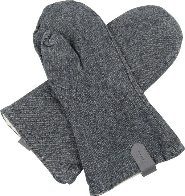 Mitaines originales de l'armée suisse en denim gris laine gants militaires pour temps froid doublés