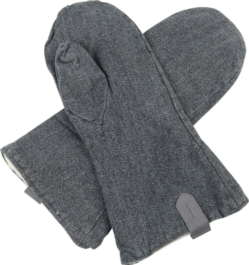 Mitaines originales de l'armée suisse en denim gris laine gants militaires pour temps froid doublés