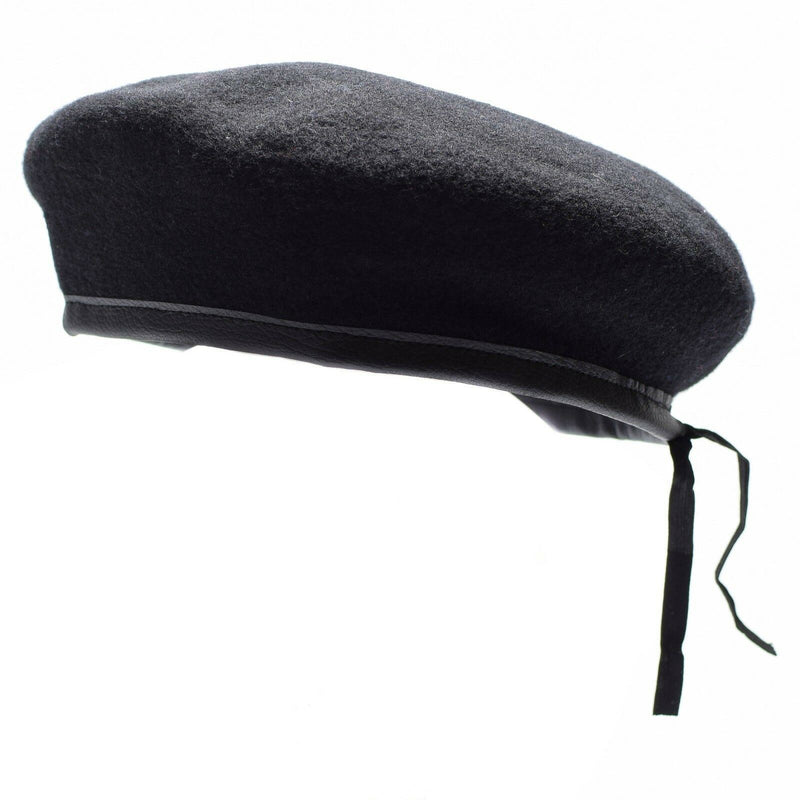 Véritable béret noir de l'armée allemande, casquette de commandement militaire en laine de qualité, neuf