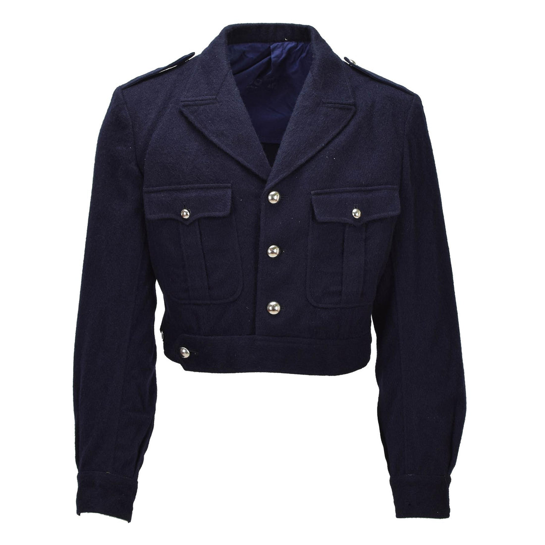 Veste Originale Armée Française M47 IKE Laine Fermeture Bouton Vintage Bleu