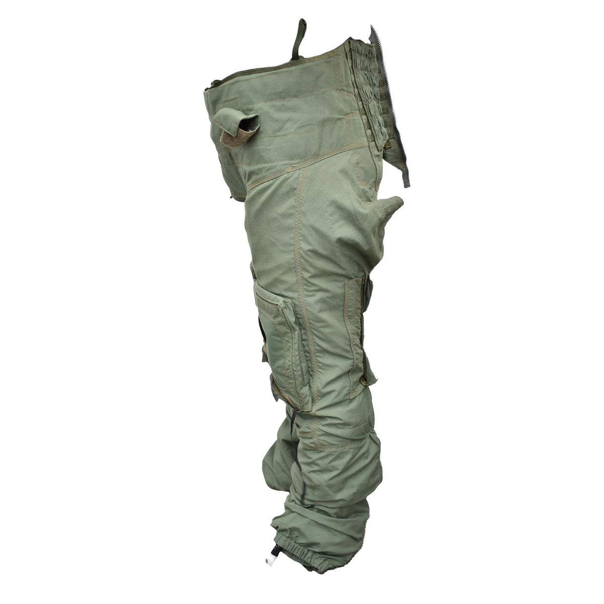 Pantalon de vol anti-G à couverture complète de l'armée britannique d'origine vert olive
