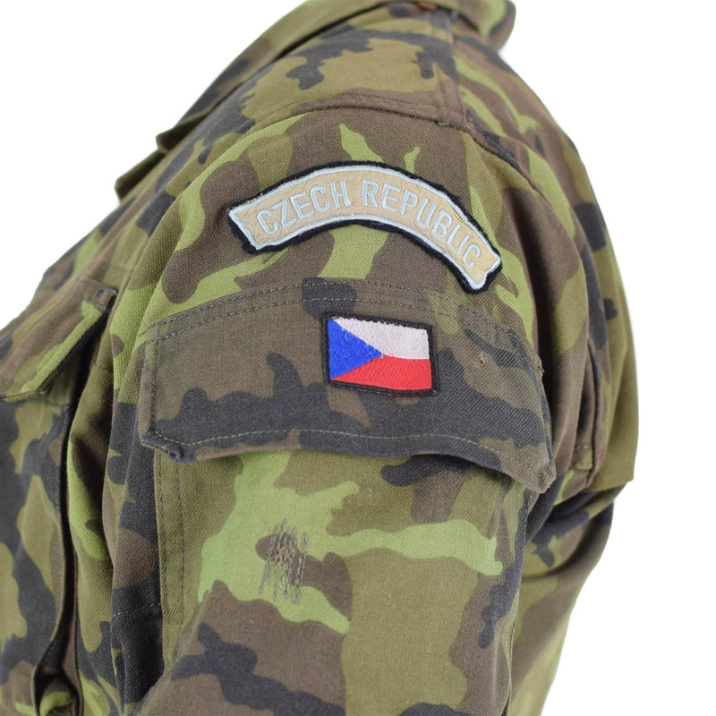 Veste de campagne originale des troupes de l'armée tchèque, parka à motif camouflage à feuilles, surplus militaire