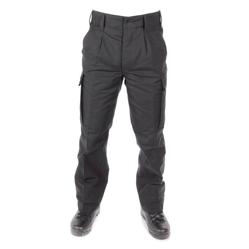 Pantalon de combat en moleskine authentique de l'armée allemande BW Pantalon noir NEUF