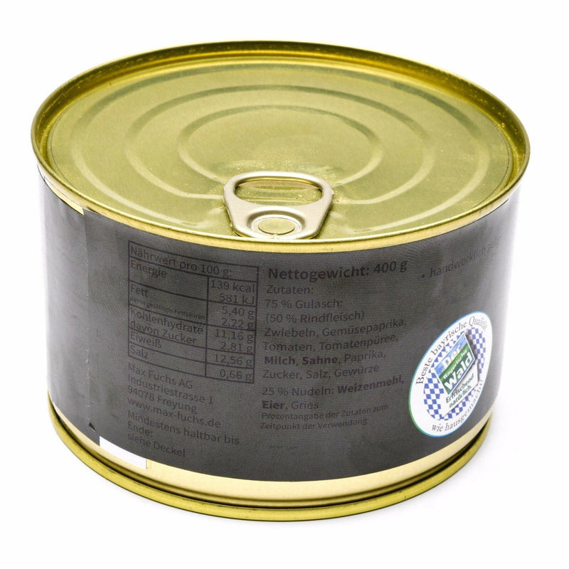Ration d'urgence pour l'armée, nourriture de survie, goulasch de bœuf hongrois en conserve, boîte de 400 g