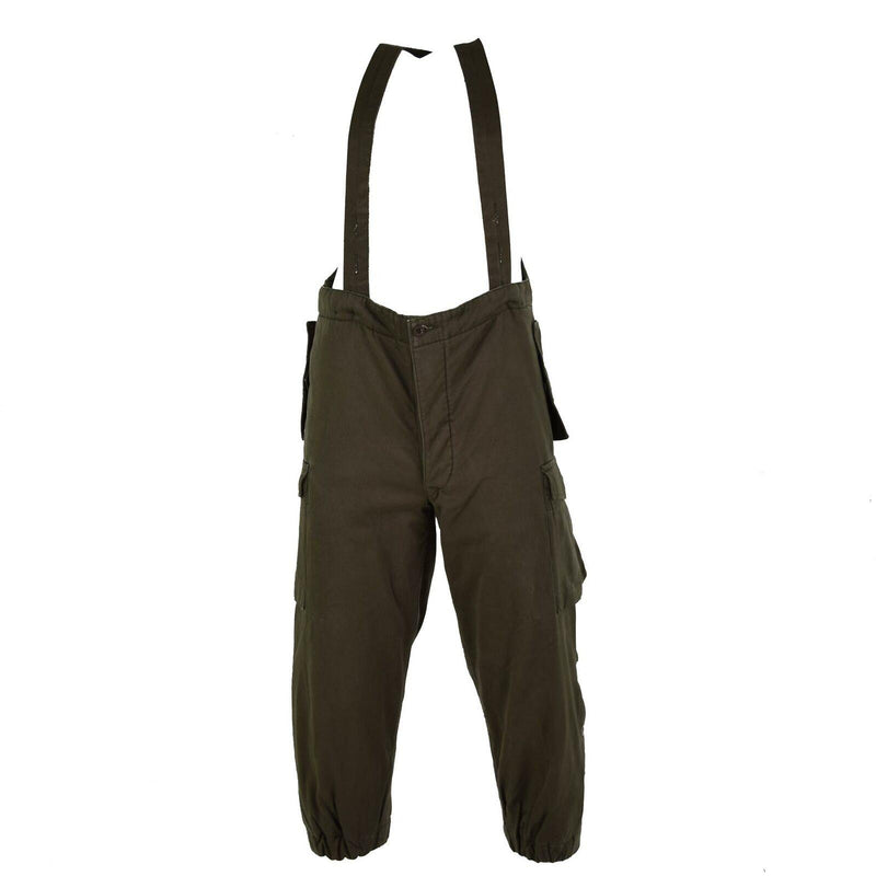 Pantalon de combat original de l'armée autrichienne, salopette militaire olive OD avec bretelles, NEUF